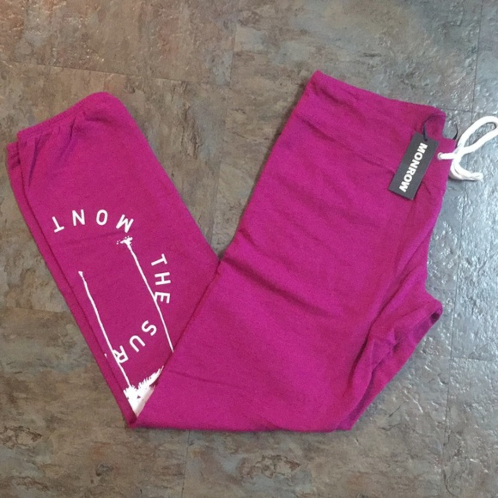 MONROW x The Surf Lodge Sweatpants Magenta S